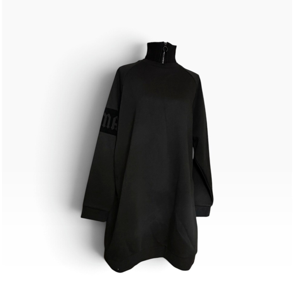 NWT Fenty Puma Rihanna Oversized Mock Neck Sweatshirt Dress Black, XS Fits L/XL